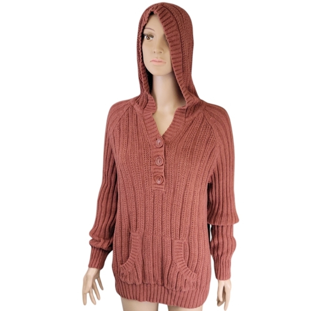 Sonoma Life Style Womens 100%‎ Cotton Knitted Hoodie Size XL